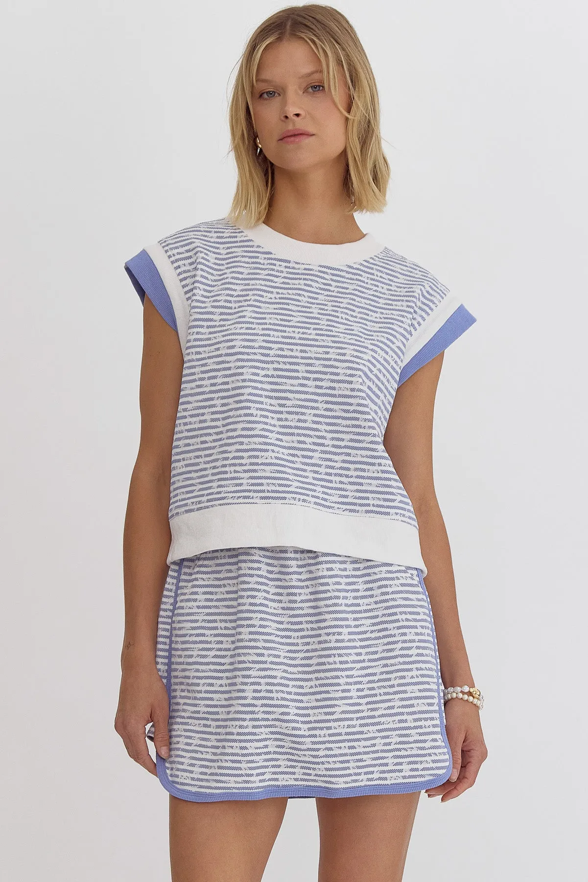 Cap Sleeve Top {Light Blue}
