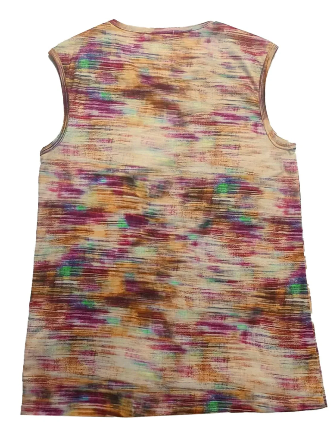 Carla Printed Round Neck Cap Sleeve Top