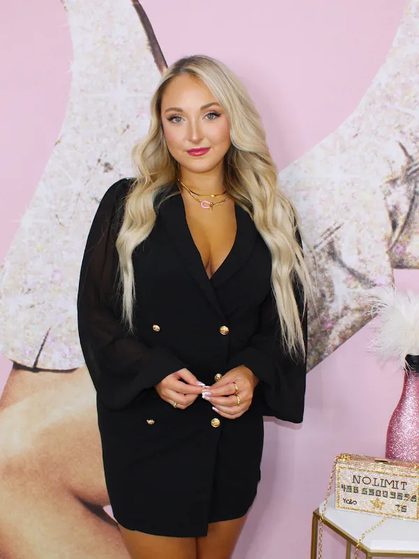 CEO Vibes Blazer Dress, Black