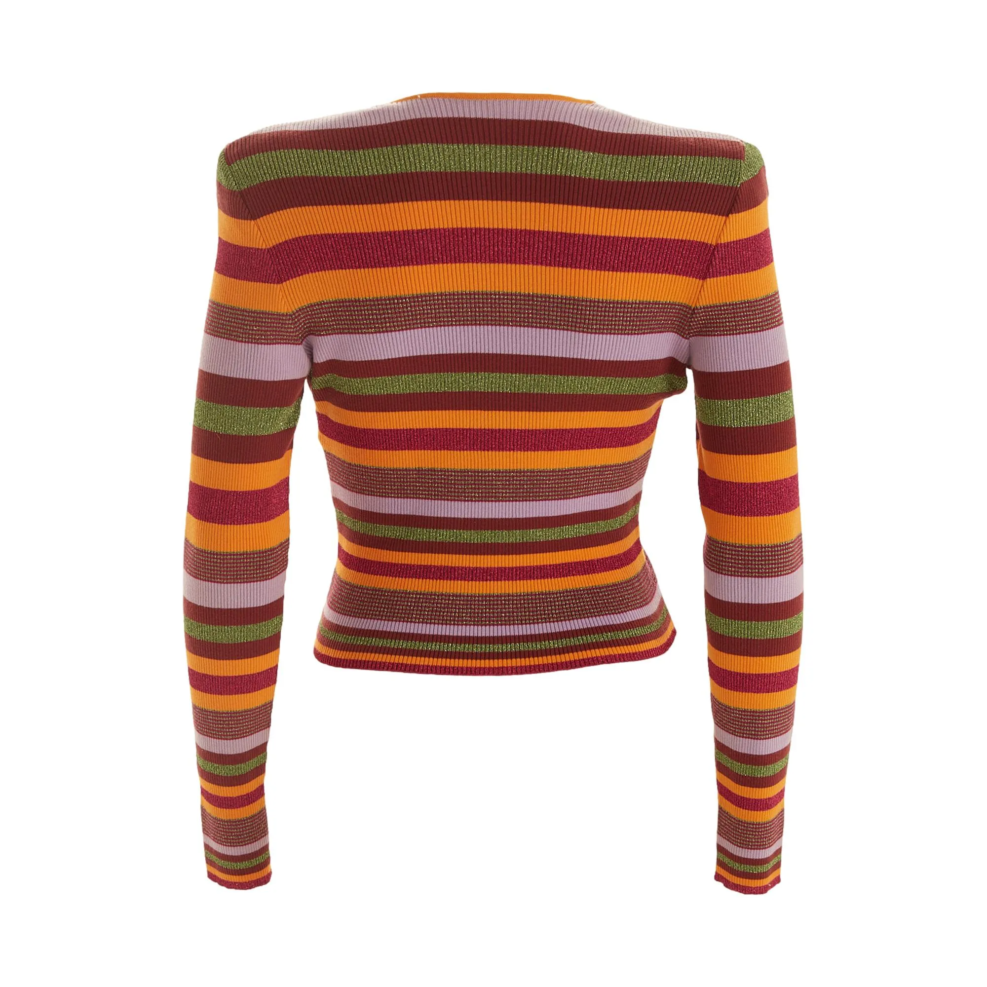 Chanel Striped Logo Wrap Top