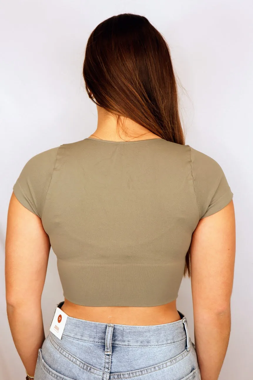 Charlie Top Velvet Sage