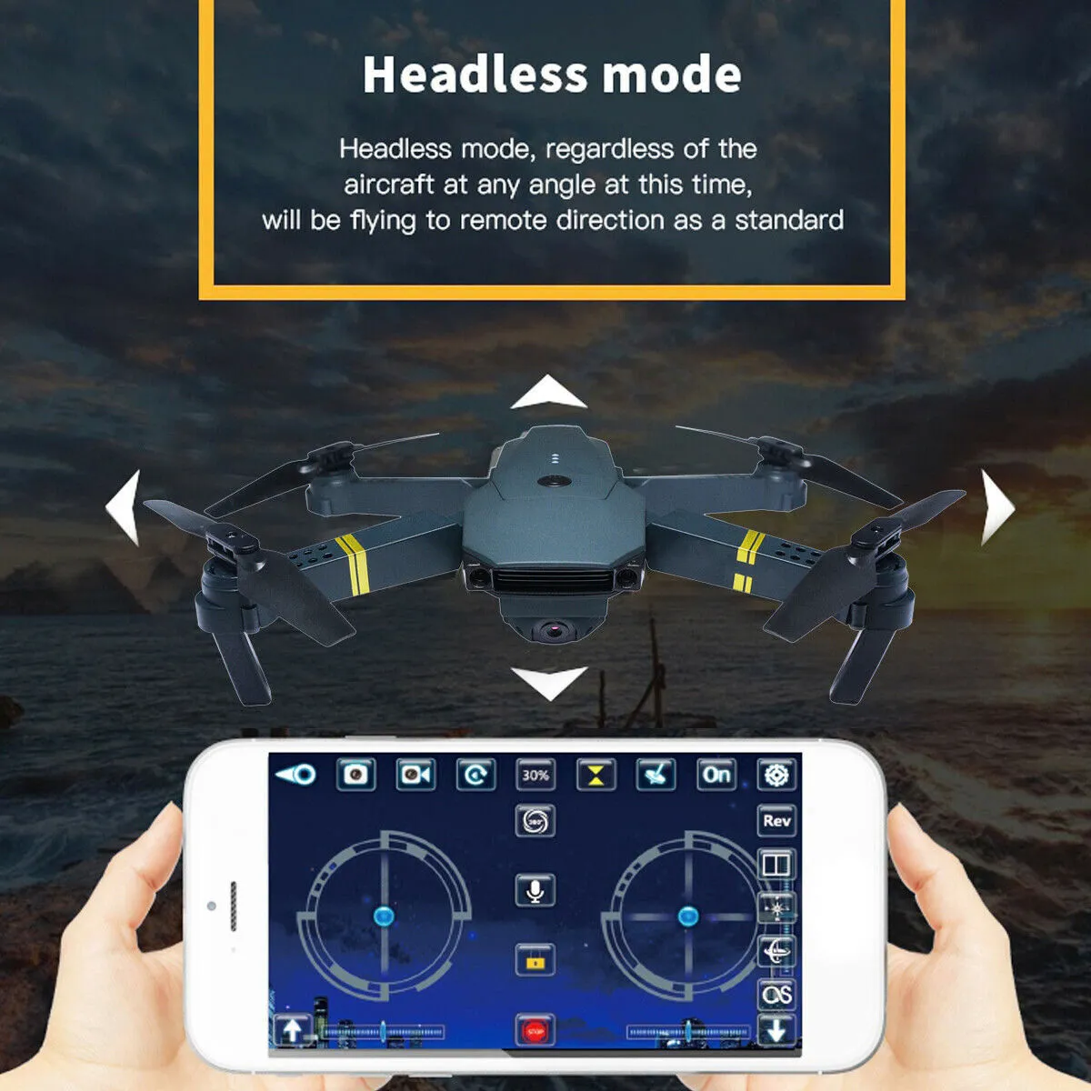 Cooligg FPV Wifi Drone With HD Camera Aircraft Foldable Quadcopter Selfie Toys