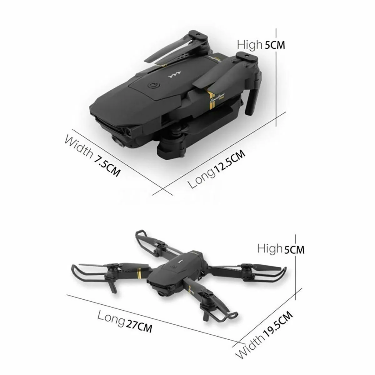 Cooligg FPV Wifi Drone With HD Camera Aircraft Foldable Quadcopter Selfie Toys