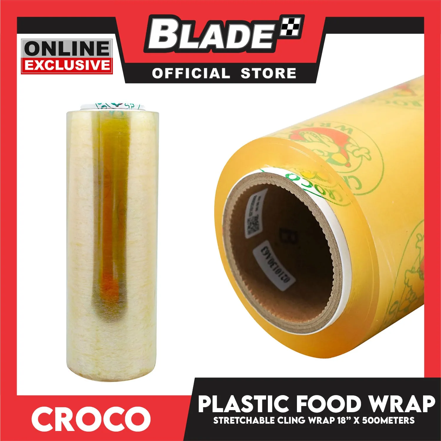 Croco Food Wrap 18inches x 500meters Cling Wrap Plastic Food Wrap and BPA Free Plastic Wrap