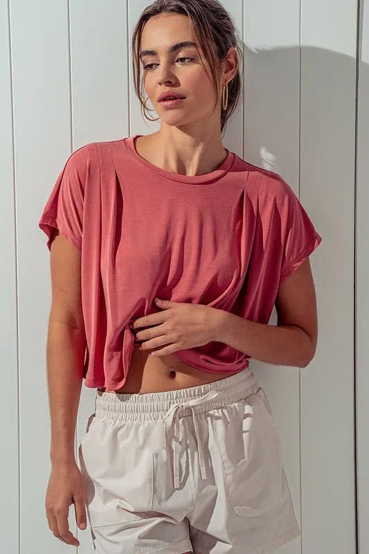 Crop Cap Sleeve Tee