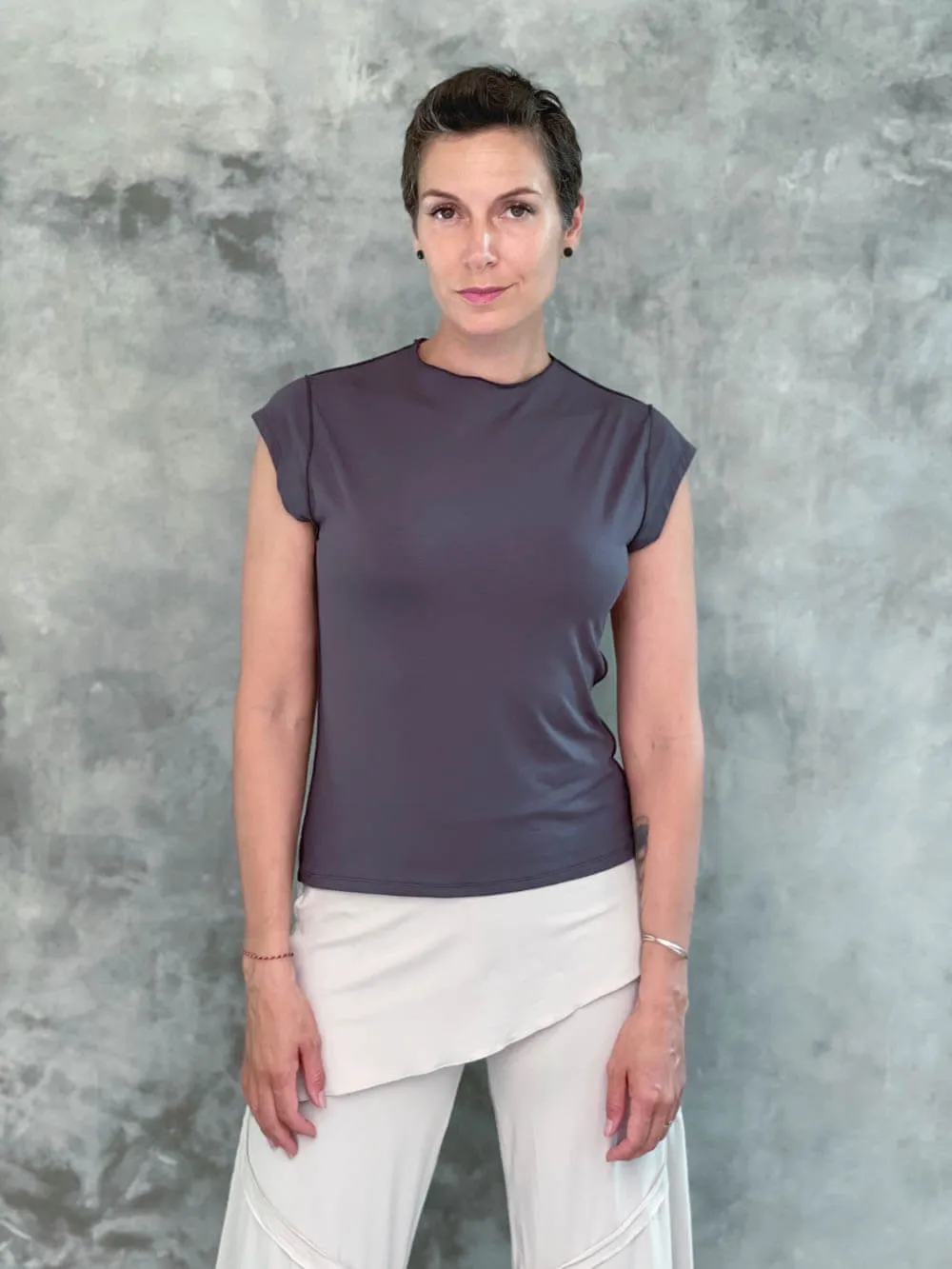 CU Cap Sleeve Mock Top