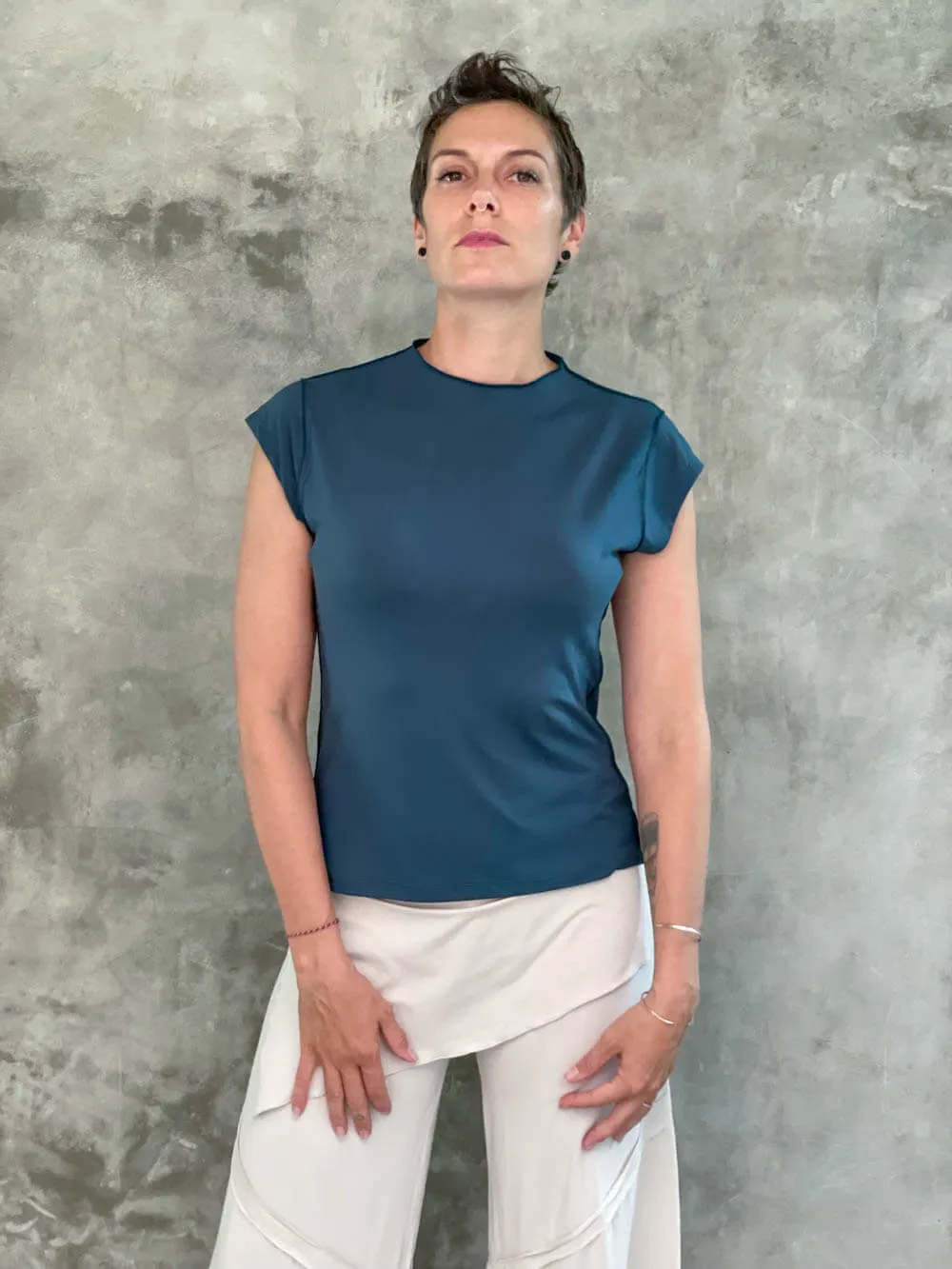 CU Cap Sleeve Mock Top