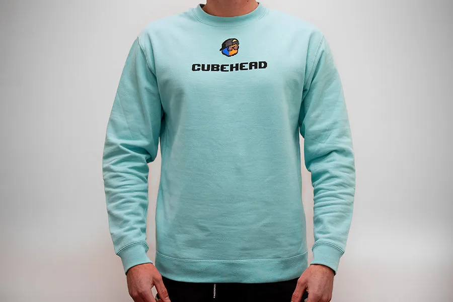 CubeHead Turquoise Sweatshirt