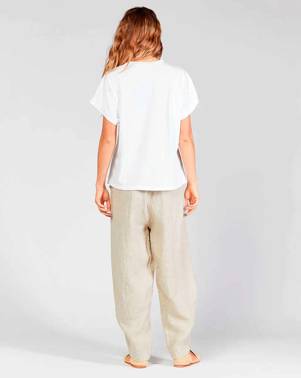 Cuffed Cap Sleeve Crewneck Shirt