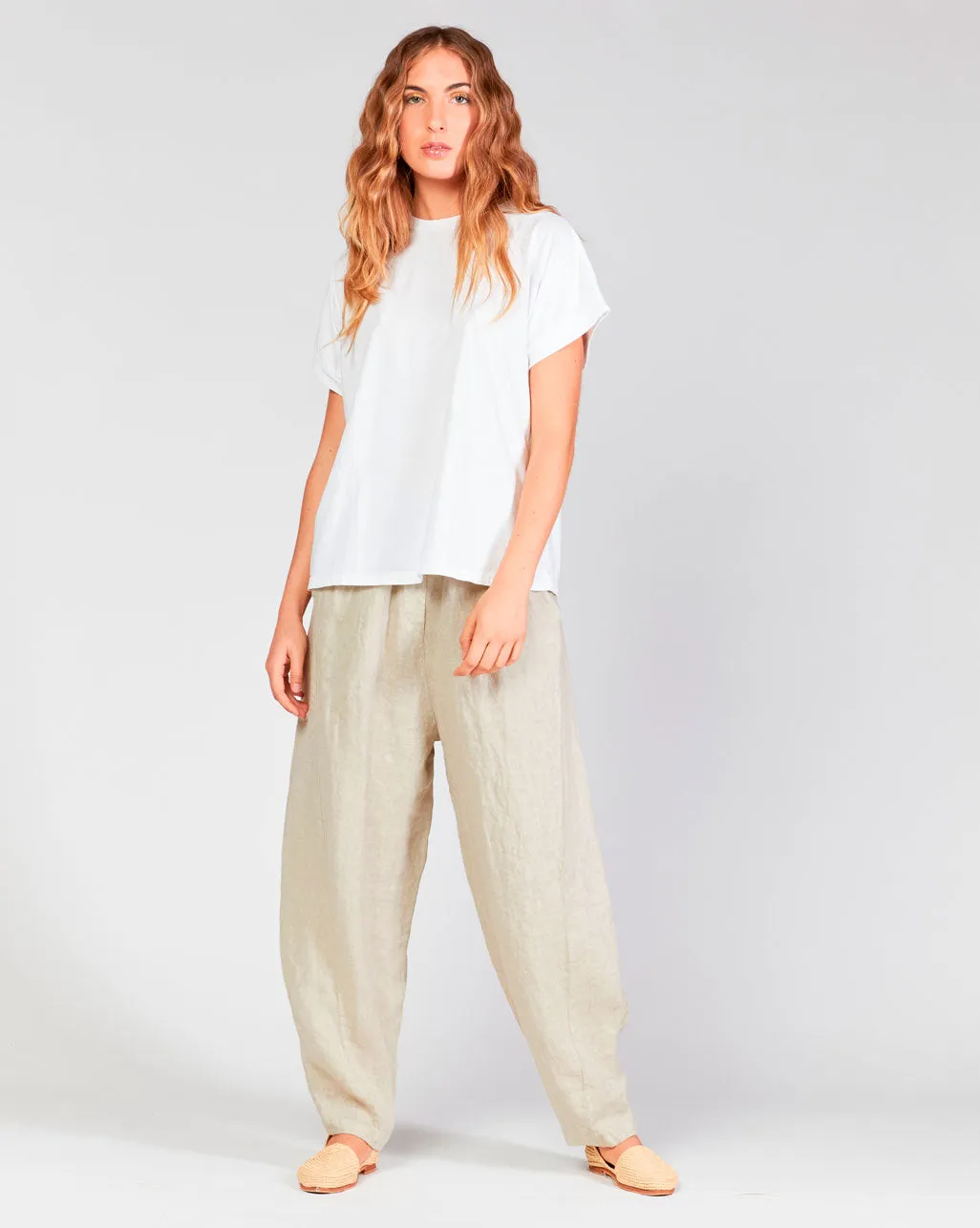 Cuffed Cap Sleeve Crewneck Shirt