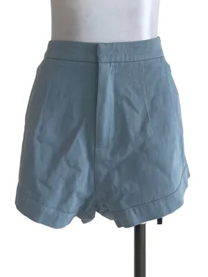 Cyan Plain Short Pants