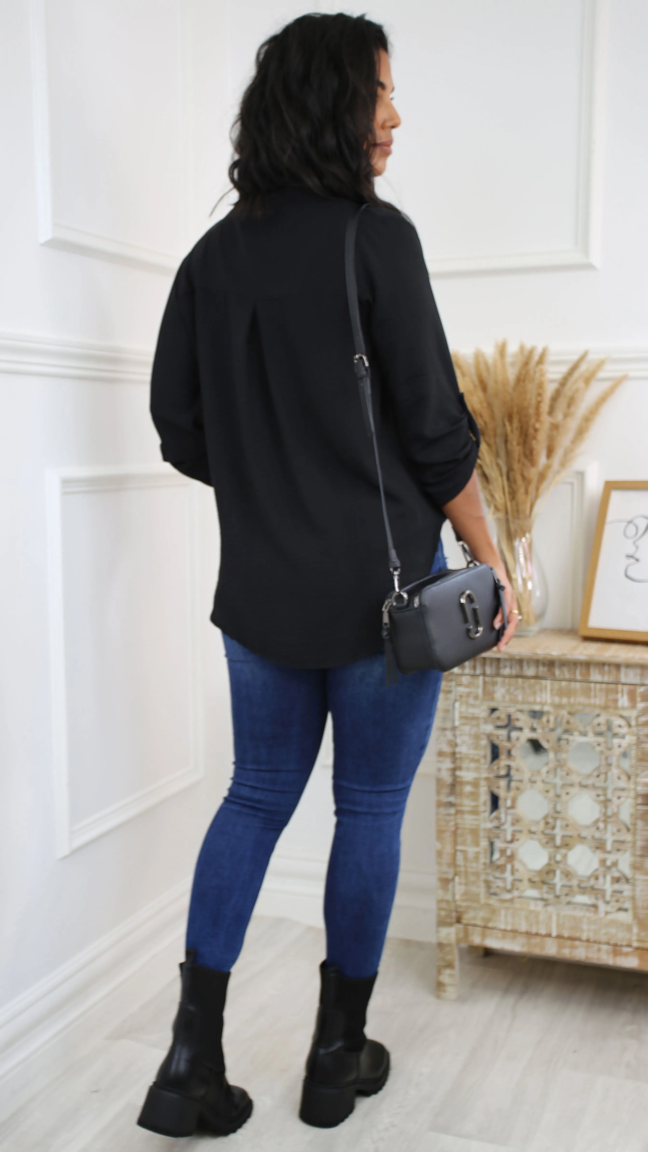 Darcy Black Wrap Blouse