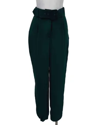 Dark Green Pegged Pants