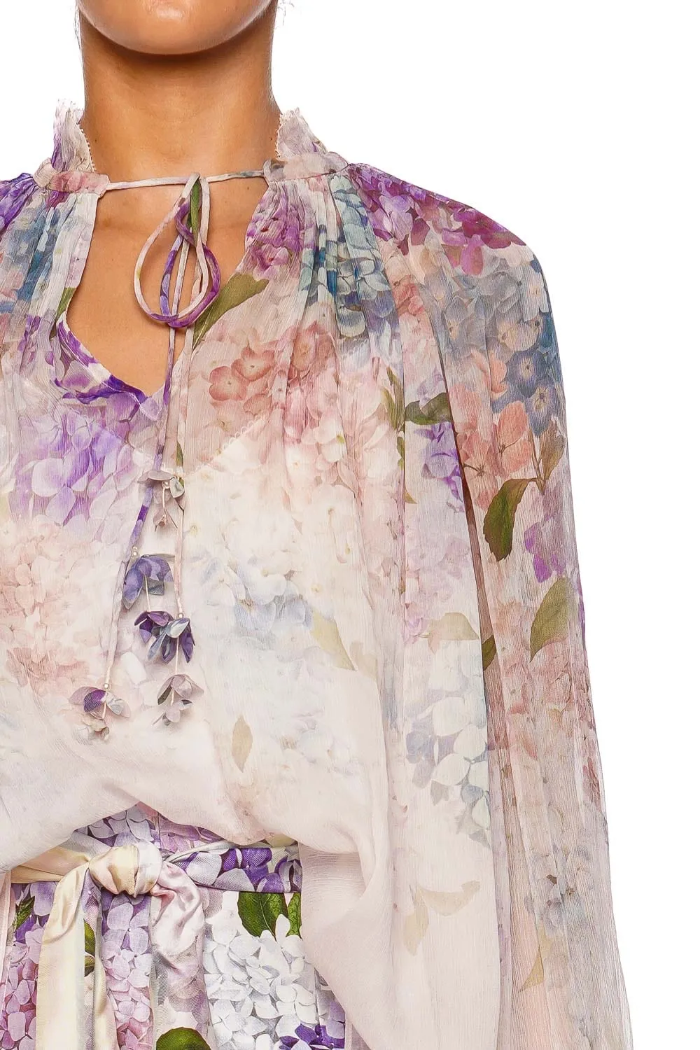 Dawning Hydrangea Billow Blouse