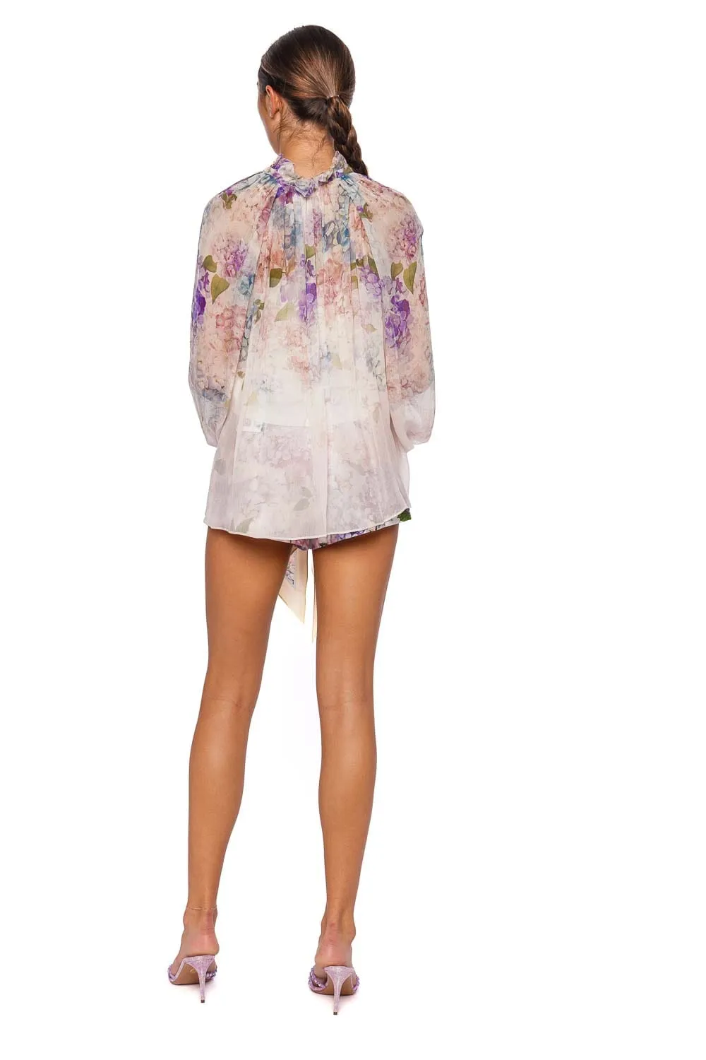 Dawning Hydrangea Billow Blouse
