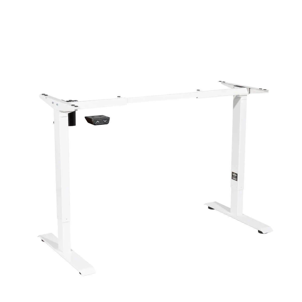 Dellonda Electric Adjustable Standing Desk Frame, 70kg Capacity, White, Quiet