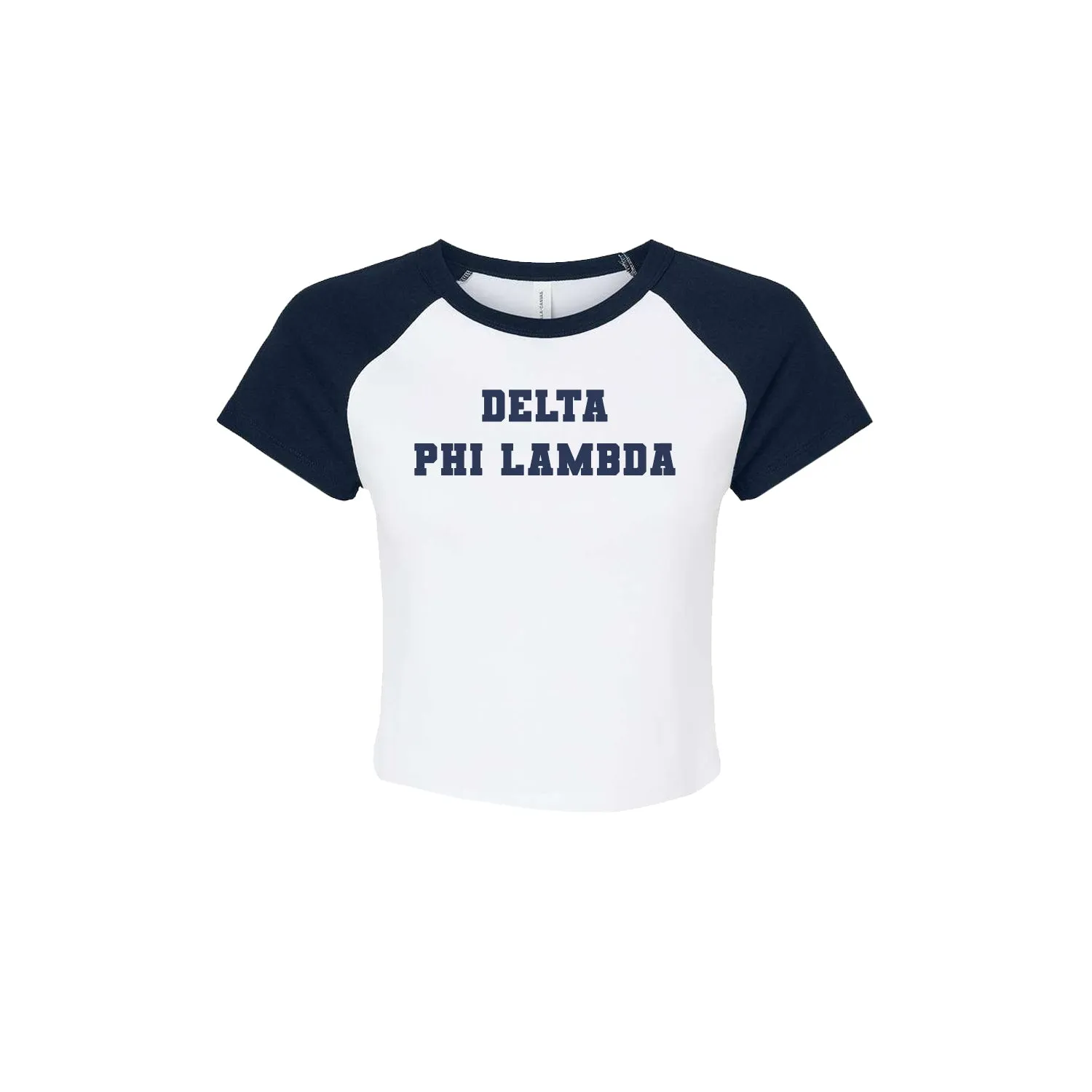 Delta Phi Lambda Short Sleeve Crop Raglan