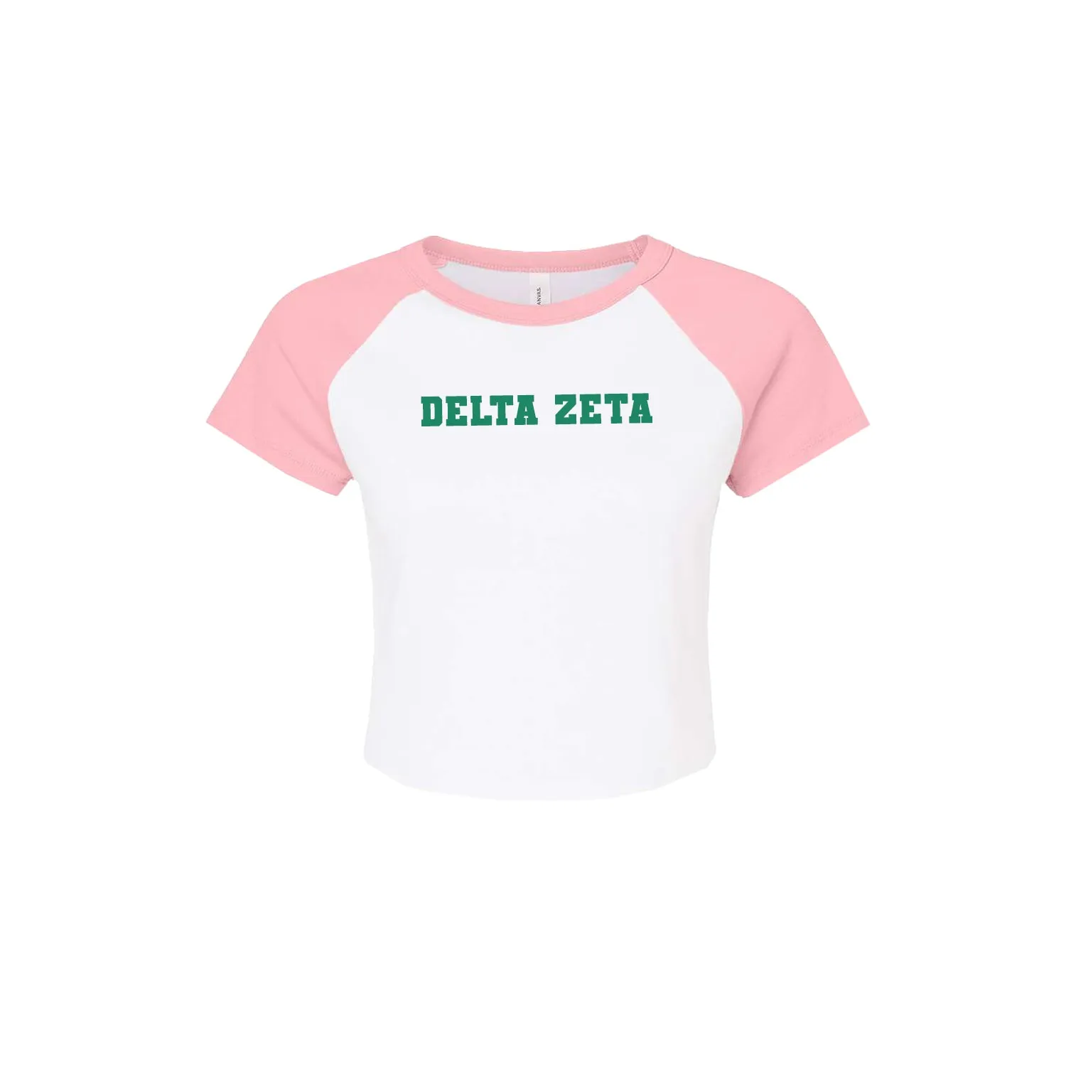 Delta Zeta Short Sleeve Crop Raglan
