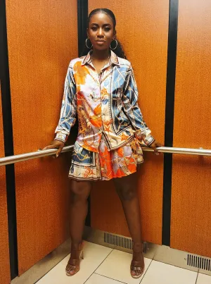 Destination Skirt Set (Orange)