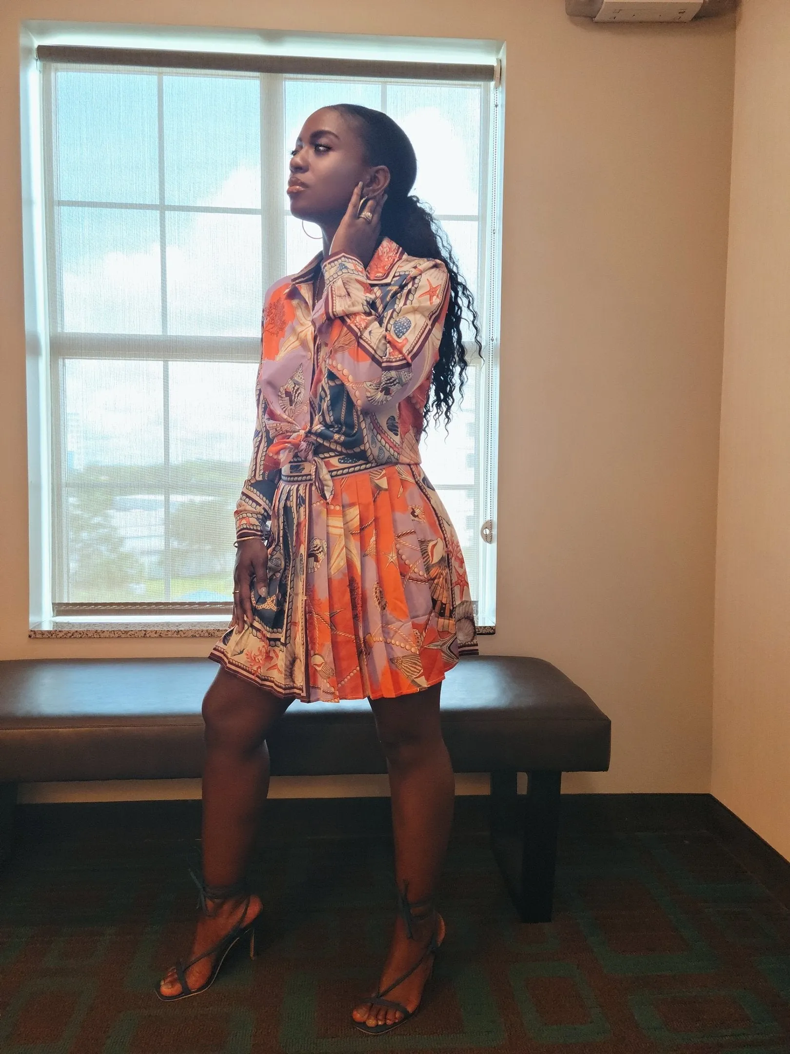 Destination Skirt Set (Orange)