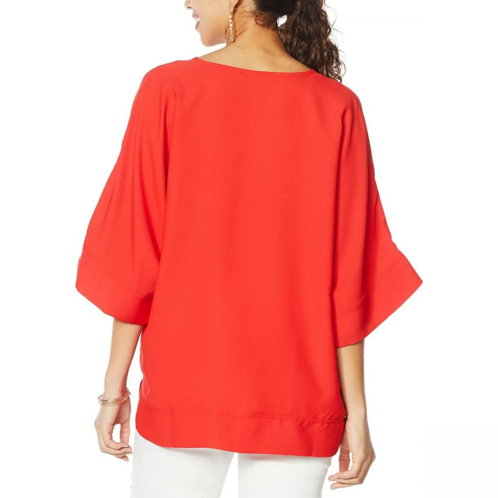DG2 by Diane Gilman Women's Plus Size Dolman Sleeve Top
