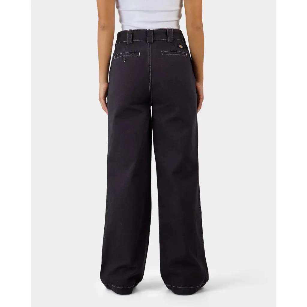 DICKIES JASPER HIGH RISE WIDE LEG PANT - STONE WASHED
