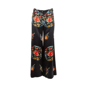 Dior Black Floral Print Pants