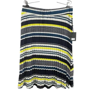 DKNY striped pleated midi skirt elastic waist women’s Size XLarge