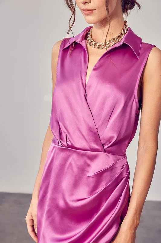 Do   Be Collection Junior Collar Wrap Dress