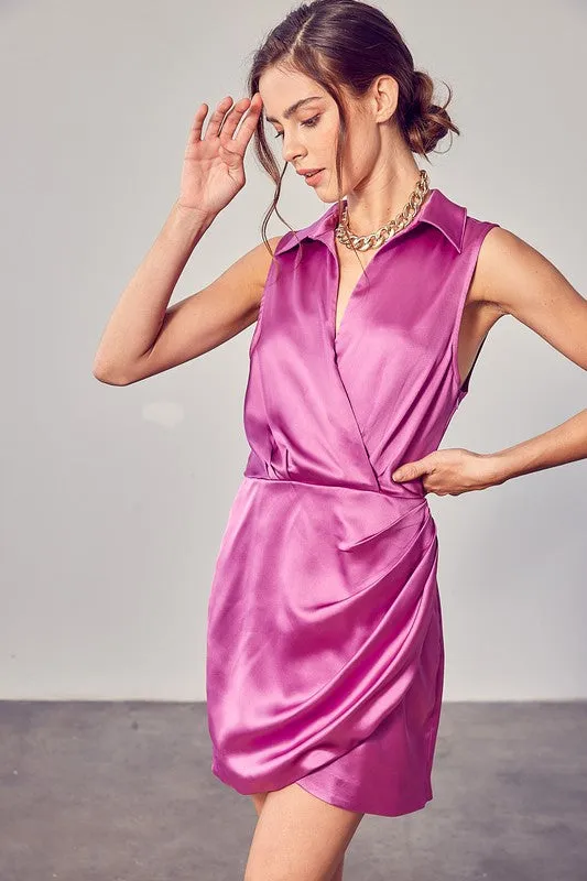 Do   Be Collection Junior Collar Wrap Dress