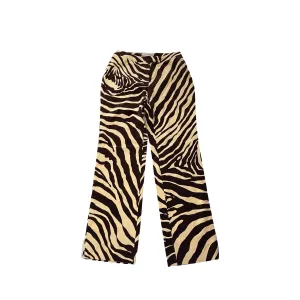 Dolce & Gabbana Cream Zebra Print Pants