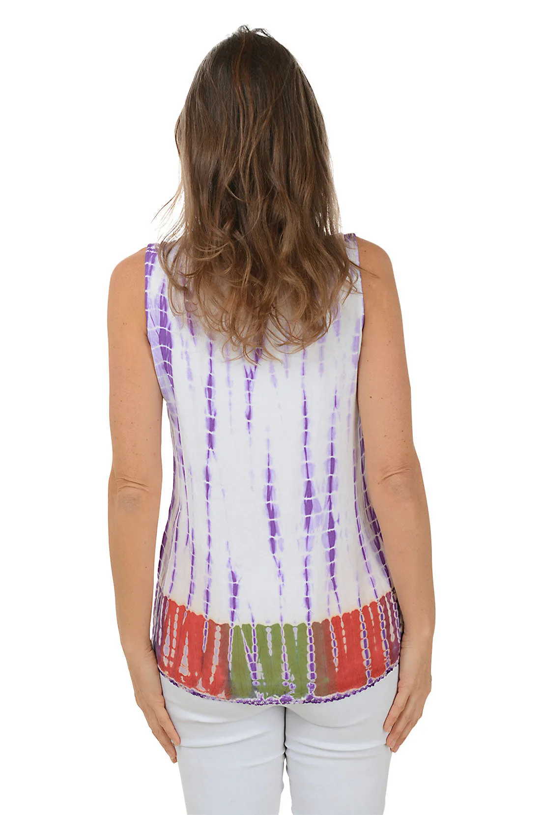 Dory Batik Embroidered Sleeveless Blouse
