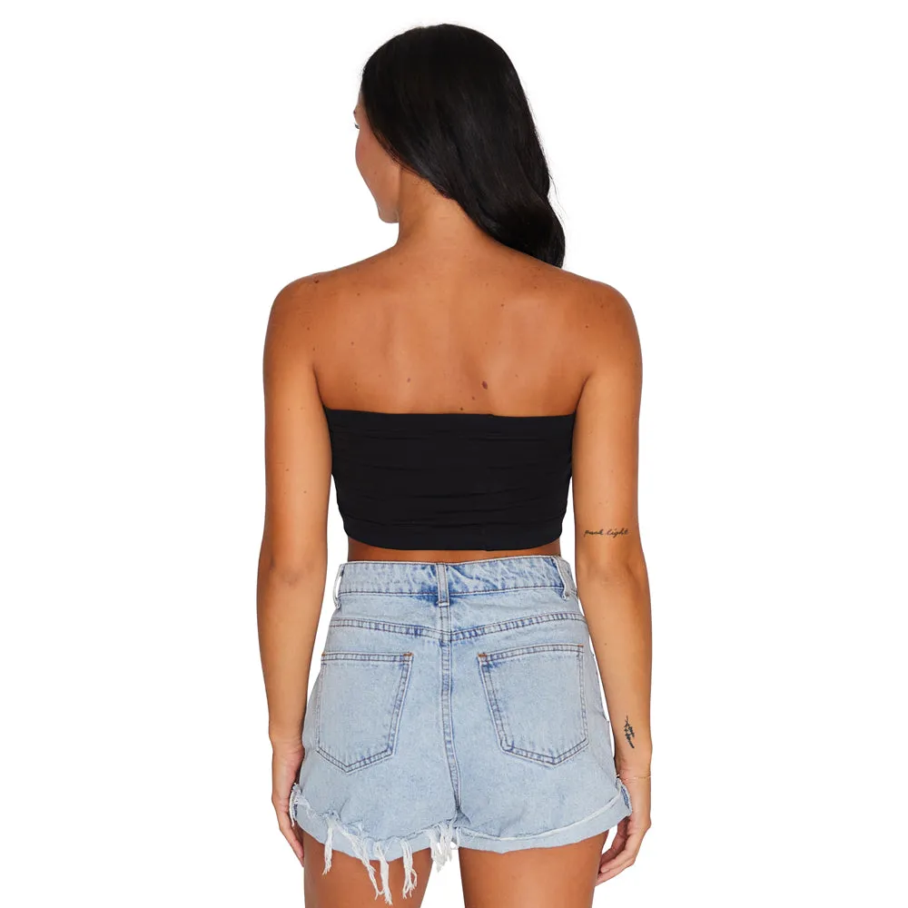 Drexel Black Bandeau Top
