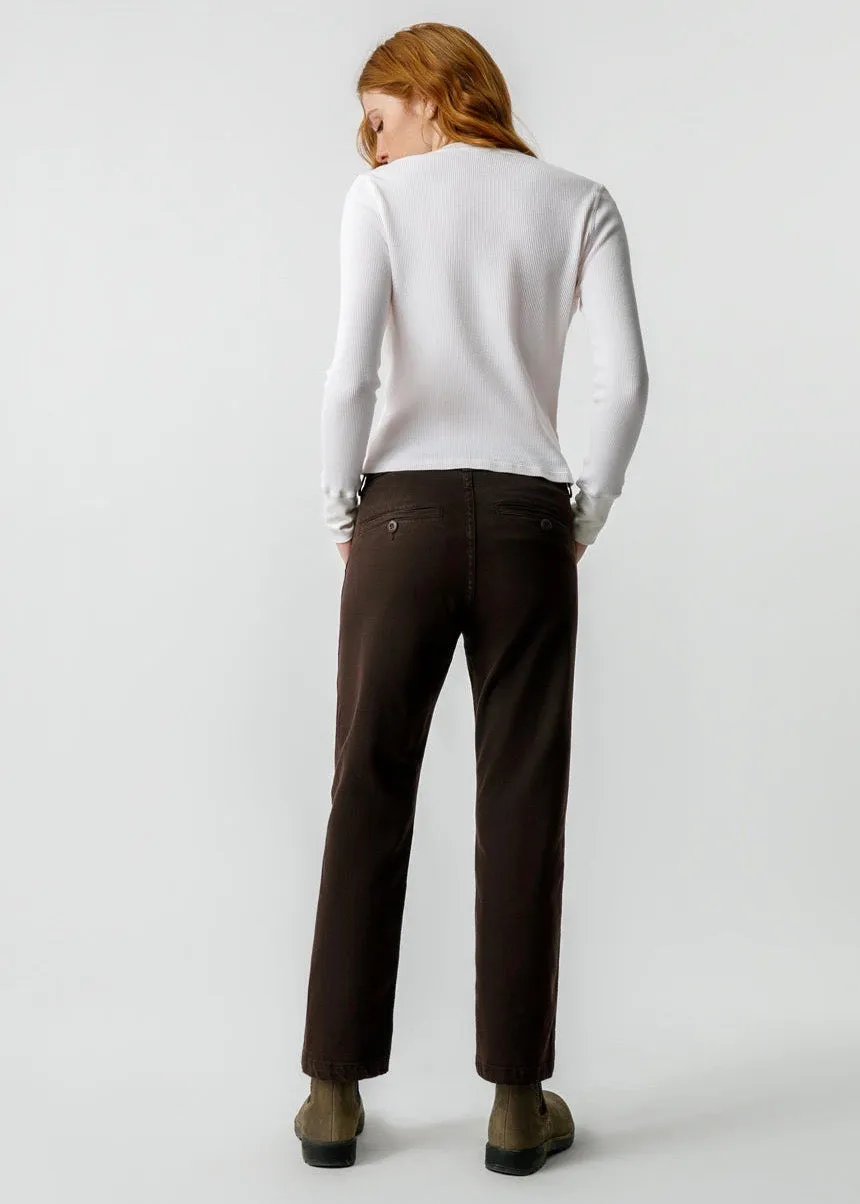 Easy Trouser Relaxed Crop Straight (Espresso)