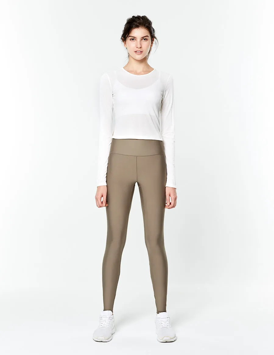 easyoga LESPIRO Streamer Retro Tights - C09 Cement Brown