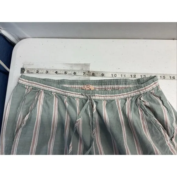 Eberjey NWT Women's Long Sleeve Stripe Sandwashed Cotton Pajama Pink Rose Set S