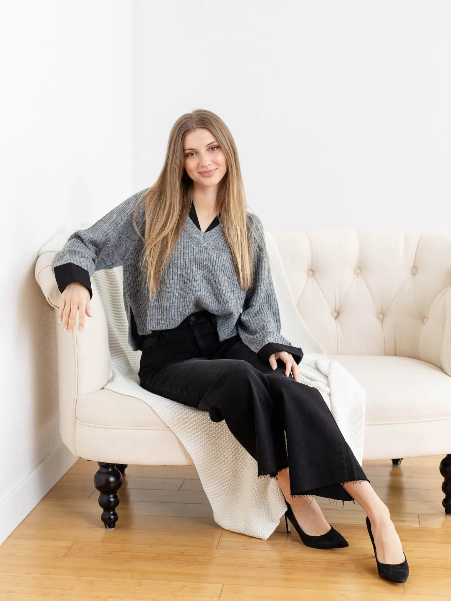 Elan Sweater V-Neck Collared Shirt