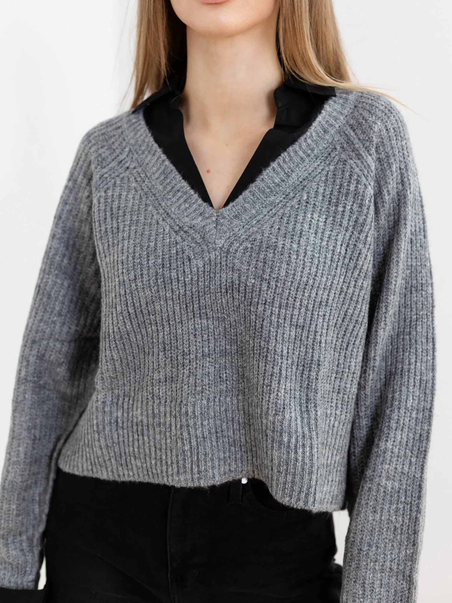Elan Sweater V-Neck Collared Shirt