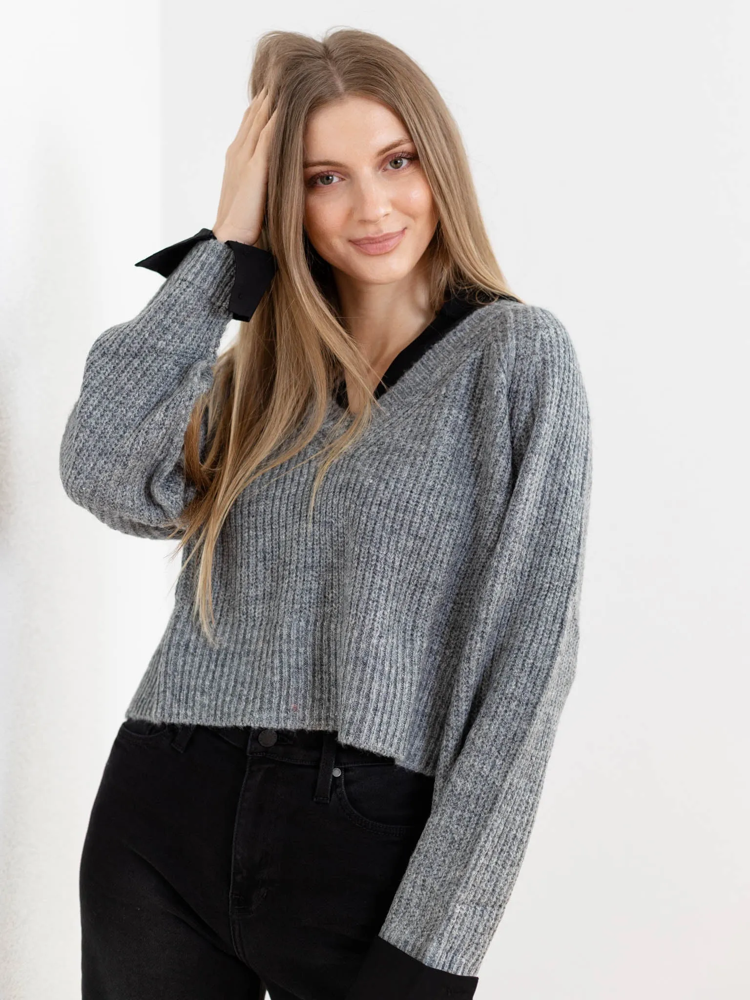 Elan Sweater V-Neck Collared Shirt
