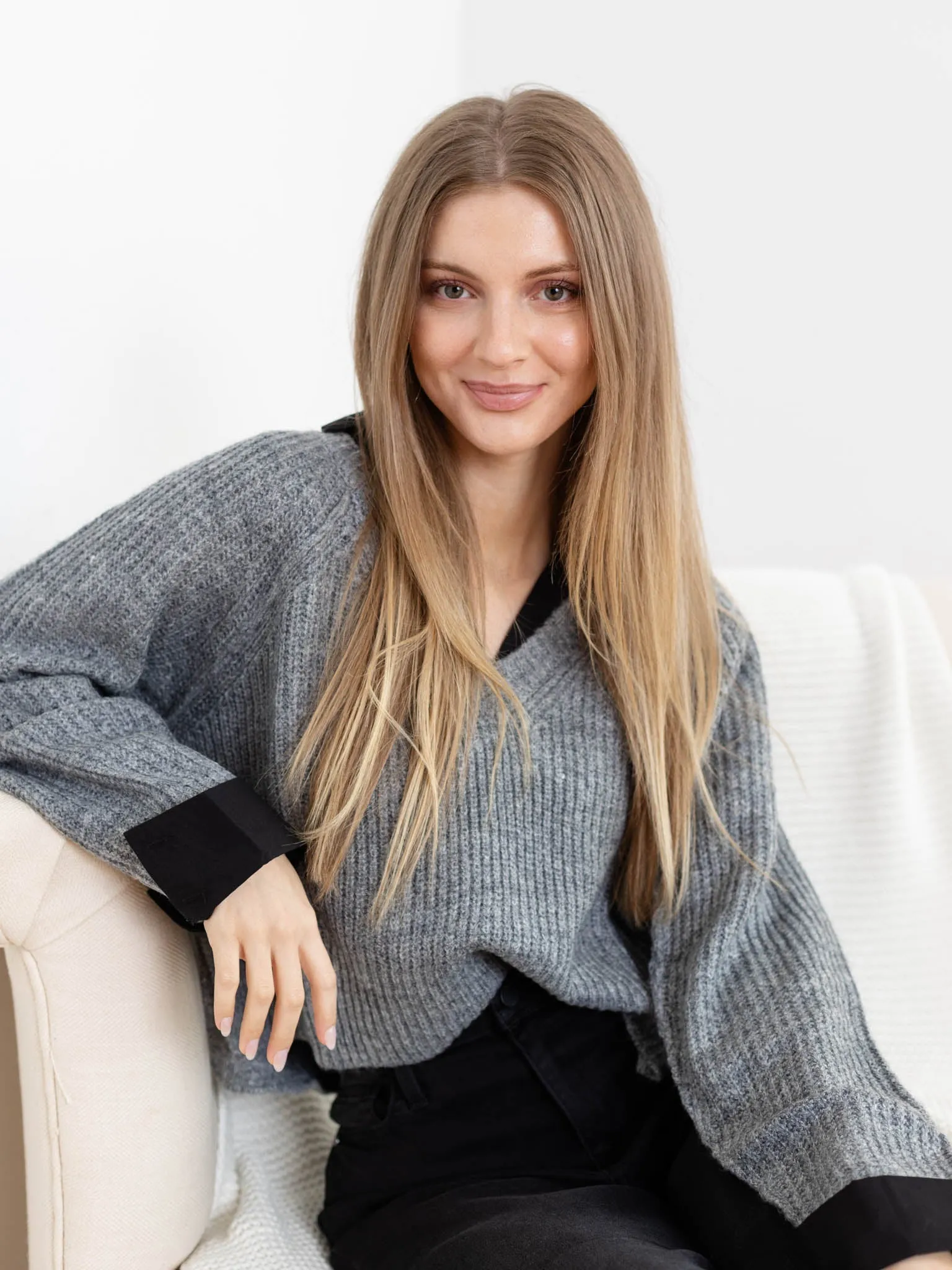 Elan Sweater V-Neck Collared Shirt