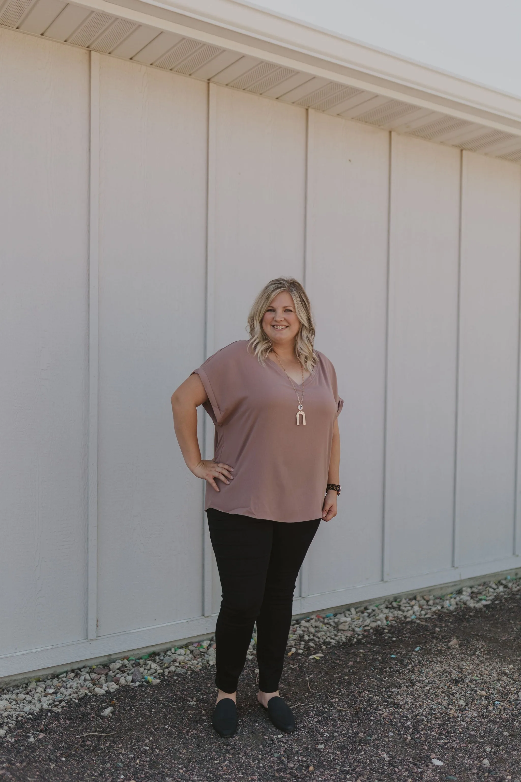 ELENOR CURVY VNECK BLOUSE 4 COLOR OPTIONS