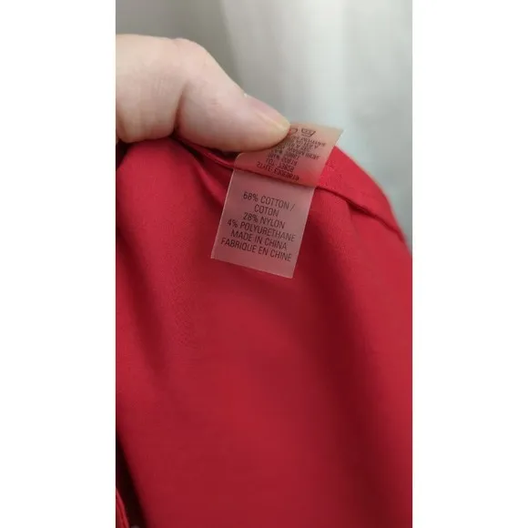 Elie Tahari Red Cotton Dress Fit Flare A-line Pleated Sundress Ribbon Nice M 10