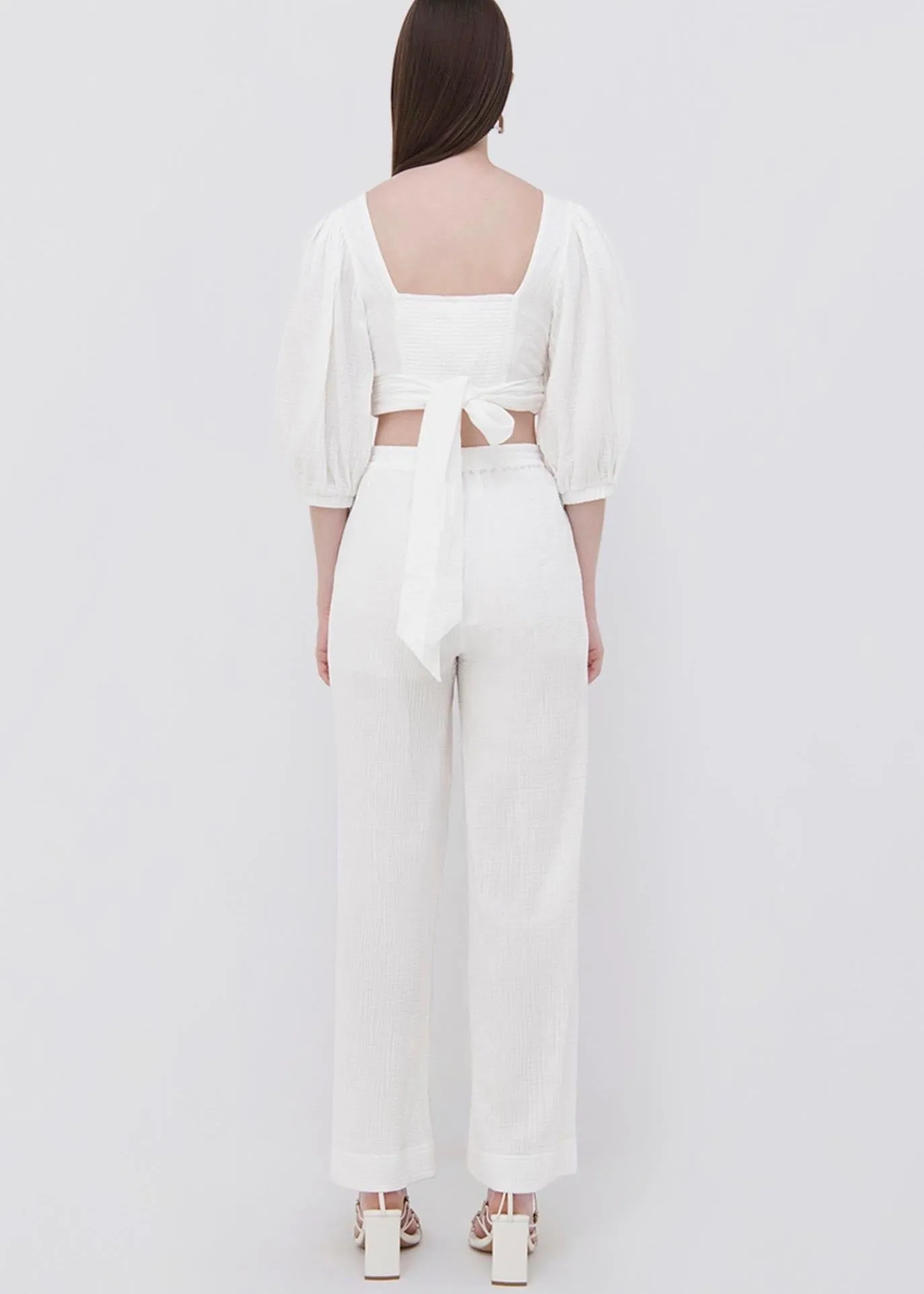 Embry Gauze Cover Up Pant (White)