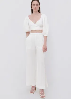 Embry Gauze Cover Up Pant (White)