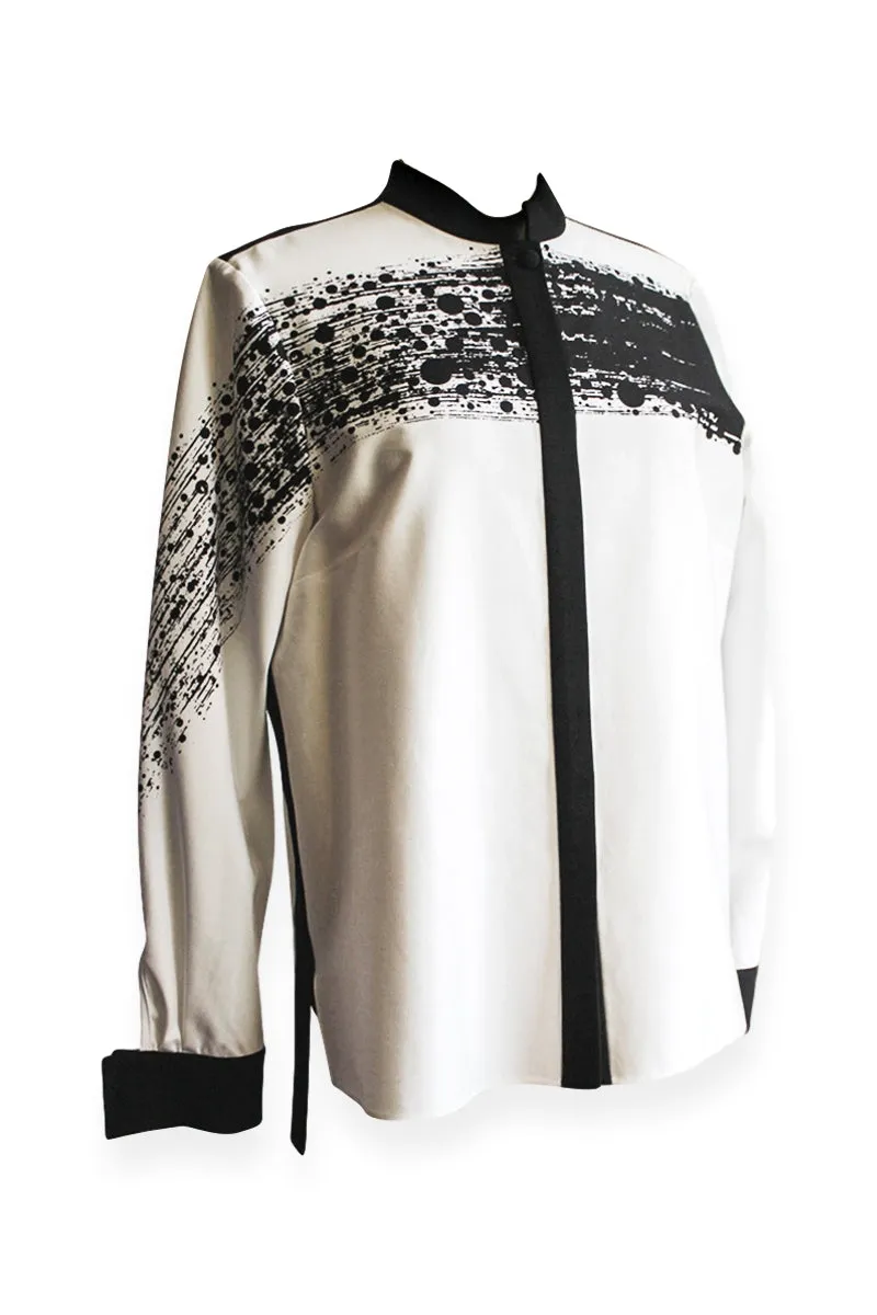Emmelle Mi Jong Mandarin Collar Blouse
