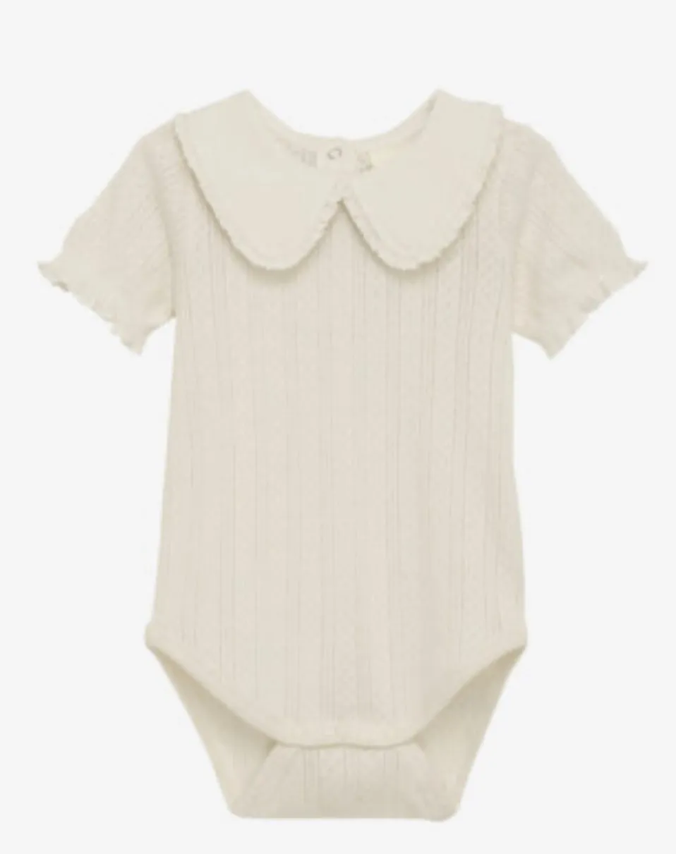 Enfant Cute Baby Girl Peter Pan Collar Cotton Onesie: Sizes NB to 24M