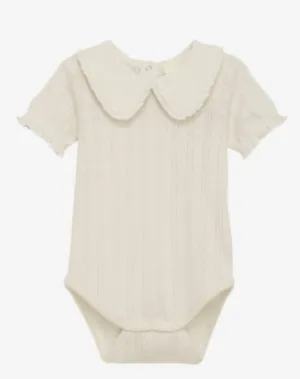 Enfant Cute Baby Girl Peter Pan Collar Cotton Onesie: Sizes NB to 24M