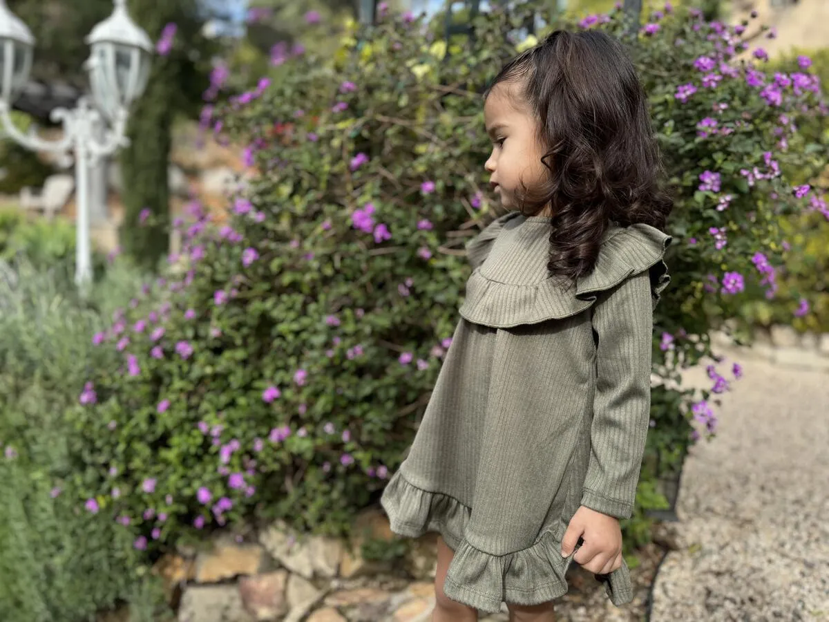 ettie   h Girls Sally Dress - Sage Green
