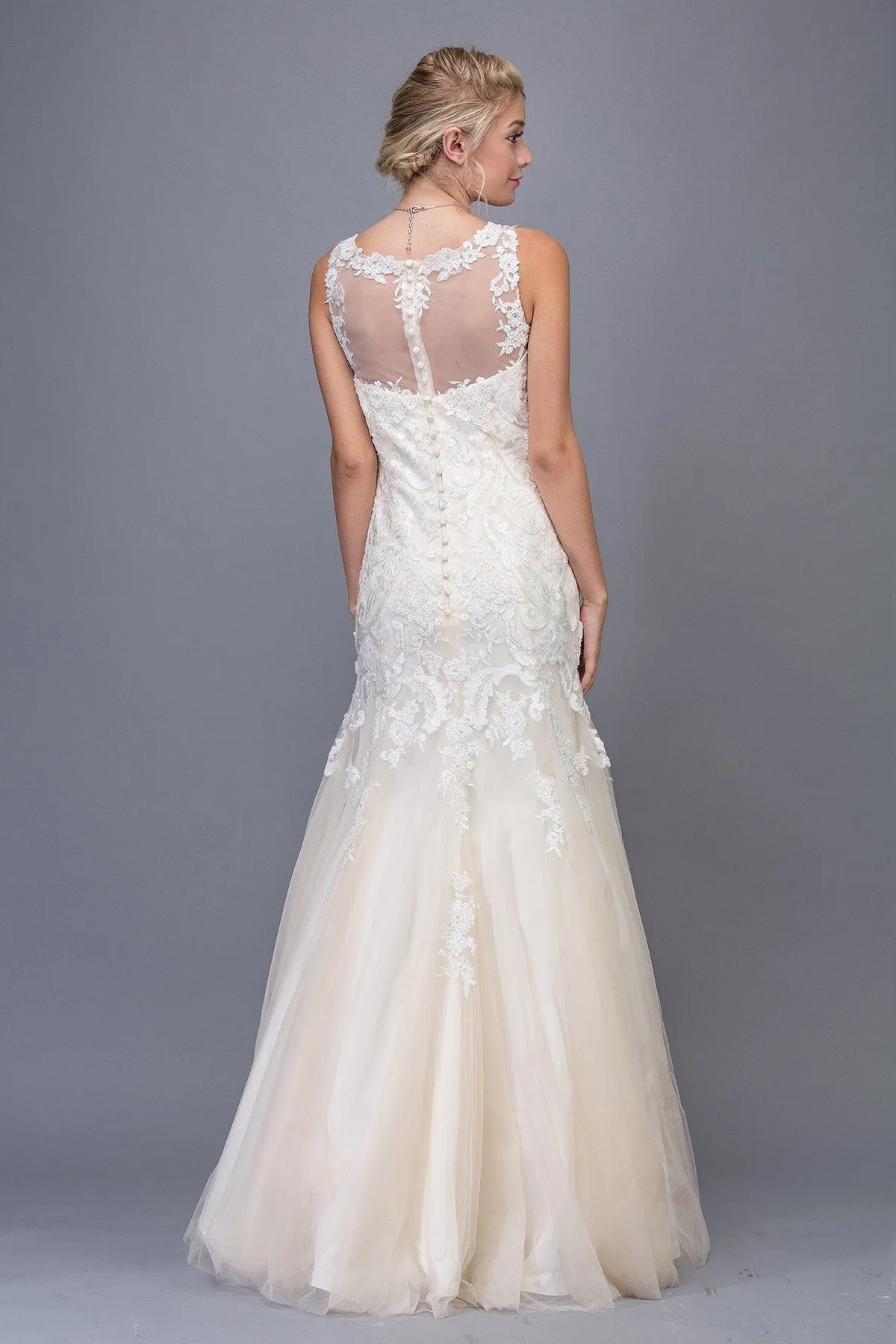 Eureka 6701 Illusion Mermaid Lace Wedding Gown