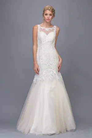 Eureka 6701 Illusion Mermaid Lace Wedding Gown